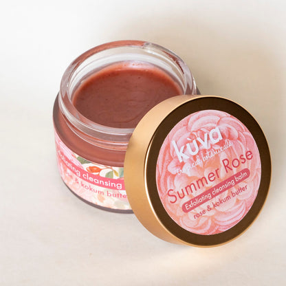 'Summer Rose' - Exfoliating Cleansing Balm - Rose & Kokum Butter - 50gms