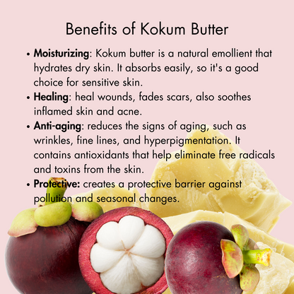 'Summer Rose' - Exfoliating Cleansing Balm - Rose & Kokum Butter - 50gms